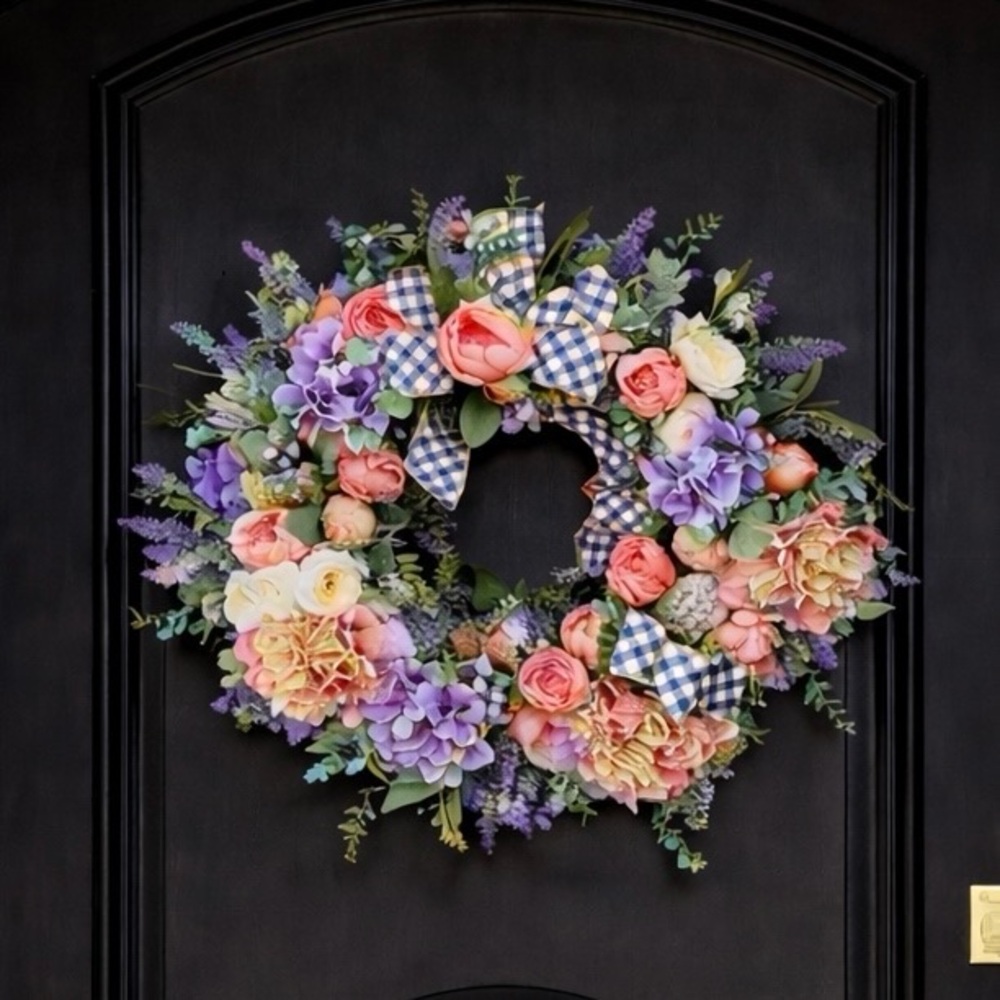 SOLD “Spring Fling” Mackenzie Childs Inspired 23 inch wreath